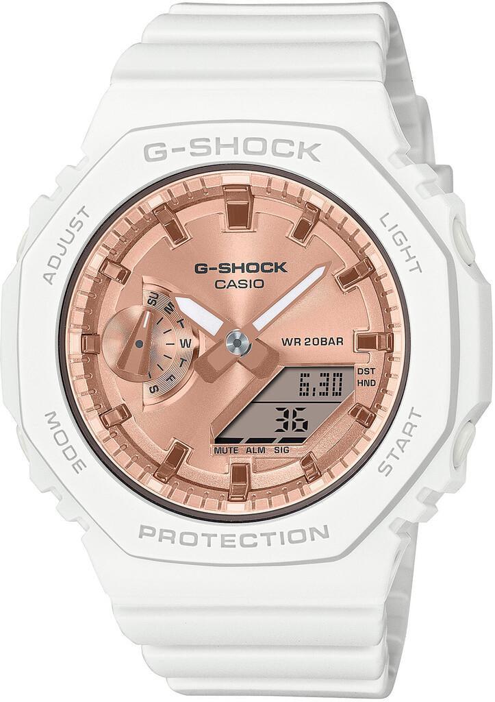 Наручные часы женские Casio G-Shock GMA-S2100MD-7AER ударопрочные с водозащитой 200 м и розовым циферблатом Наручные часы женские Casio G-Shock GMA-S2100MD-7AER ударопрочные с водозащитой 200 м и розовым циферблатом