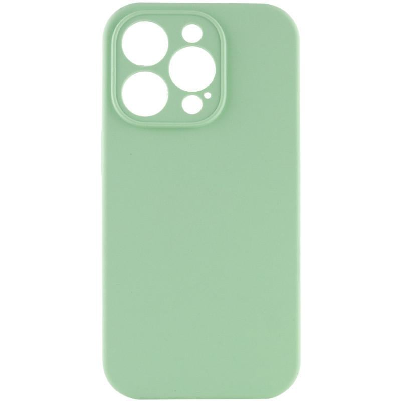 Противоударный чехол Silicone Case Full Camera Protective (AA) NL для Apple iPhone 15 Pro (6.1") Зеленый / Pistachio