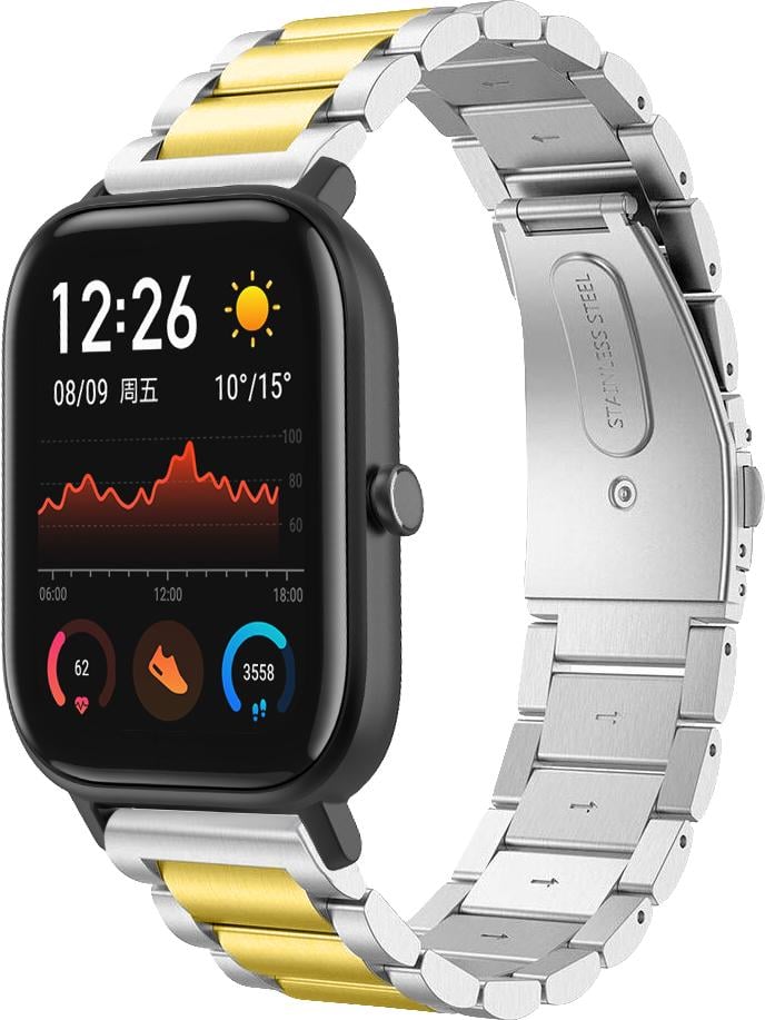 Металлический Ремешок Shain Line для Amazfit GTS Silver Gold (28120-67)