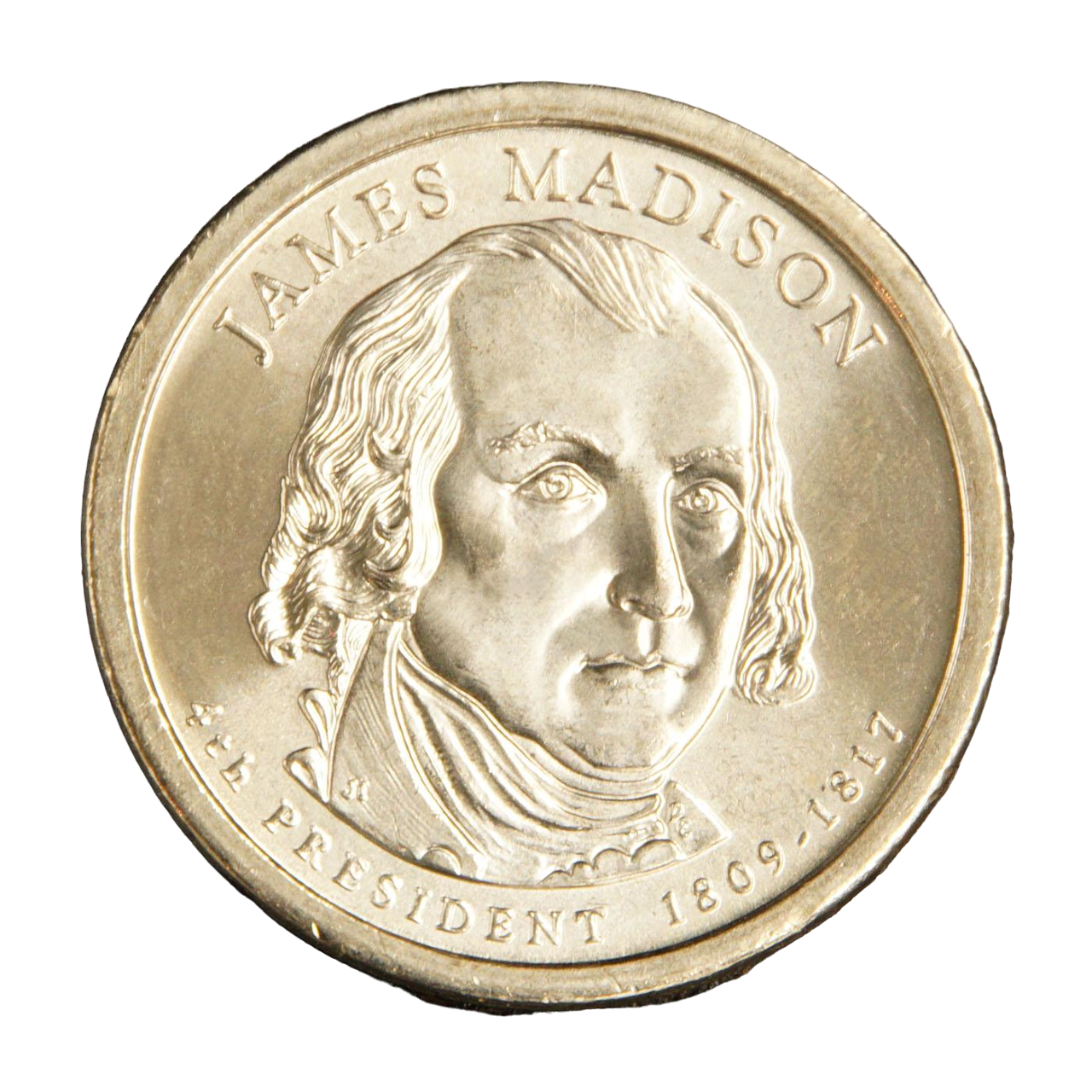 Коллекционная монета США 2007 1 доллар Джеймс Мэдисон UNC
