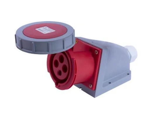 Силова розетка E.NEXT e.socket.124.32.67 3P+PE 32А 400 В стаціонарна IP67 Червоний (i082011)