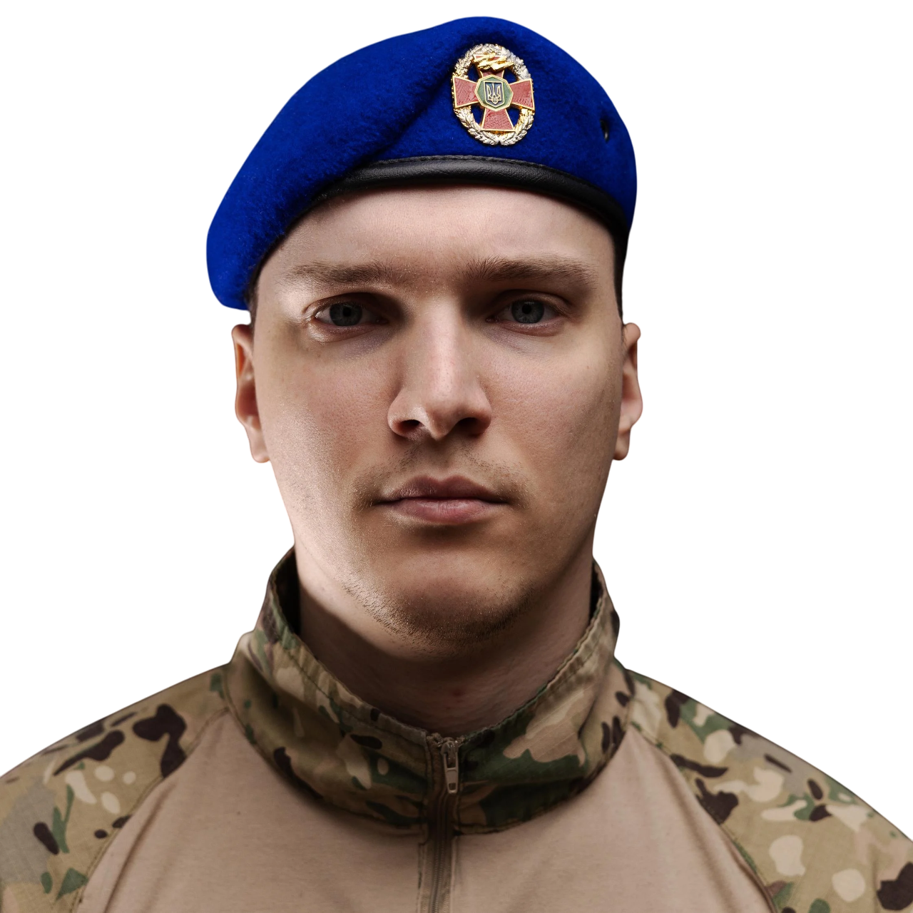 Берет Национальная гвардия Украины неутвержденный L 57-58 см Васильковый