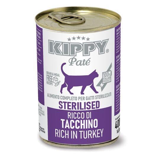 Корм влажный KIPPY Pate Sterilised Cats Turkey для стерилизованных кошек с индейкой в ​​виде паштета 400 г (1962)