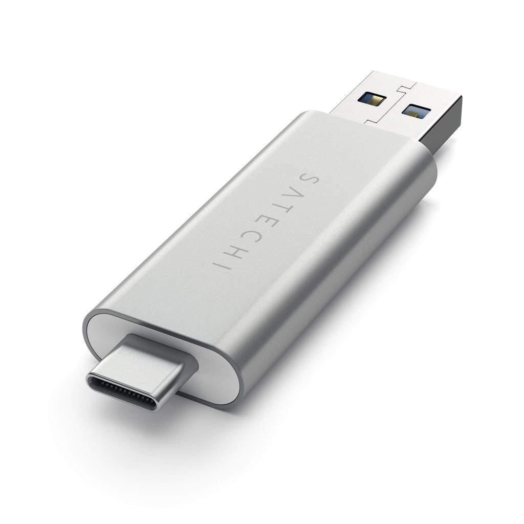 Кардрідер Satechi Aluminum Type-C USB 3.0 and Micro/SD Card Reader , Silver(ST-TCCRAS)