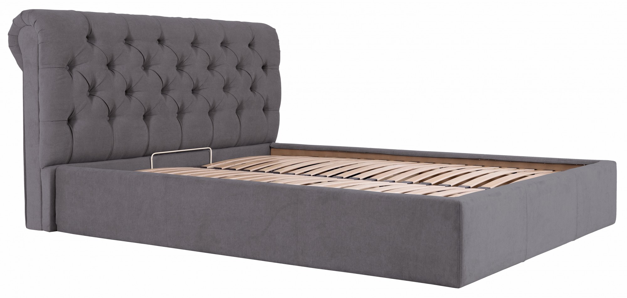 Кровать с подъемным механизмом двуспальная London Comfort Мисти Dark Grey 180х200 см Темно-серый
