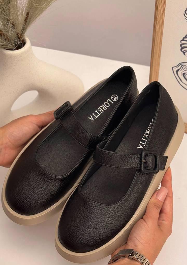 Туфли женские Loretta Е396-1 р. 39 Черный (34179399)