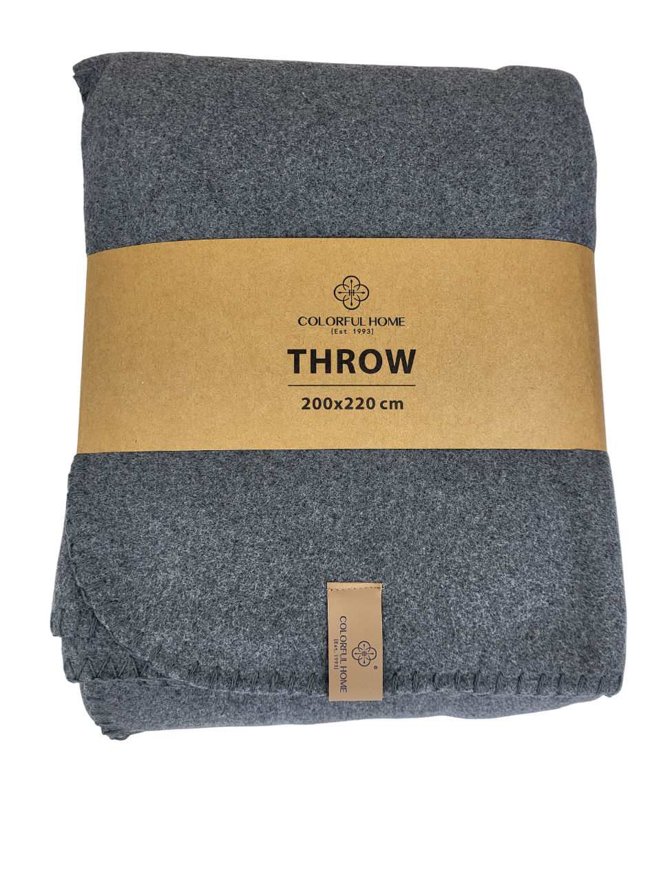 Плед флисовый 200x220 см Графитовый (1737) - фото 1