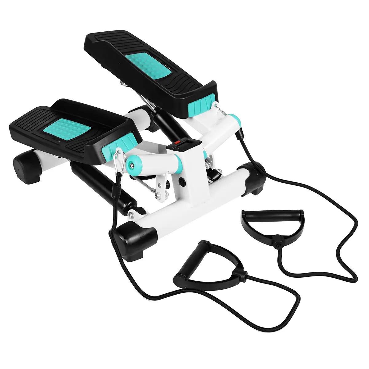 Степпер SportVida поворотный мини с эспандерами White/Turquoise (SV-HK0361)