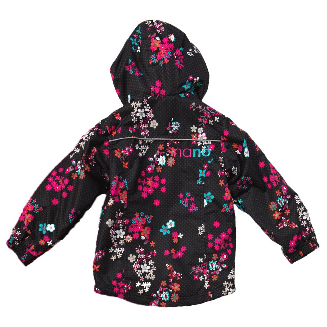 Куртка детская демисезонная Nano S17J272 для девочки на флисе 88-96 см Черный (S17J272-Black-2) - фото 2