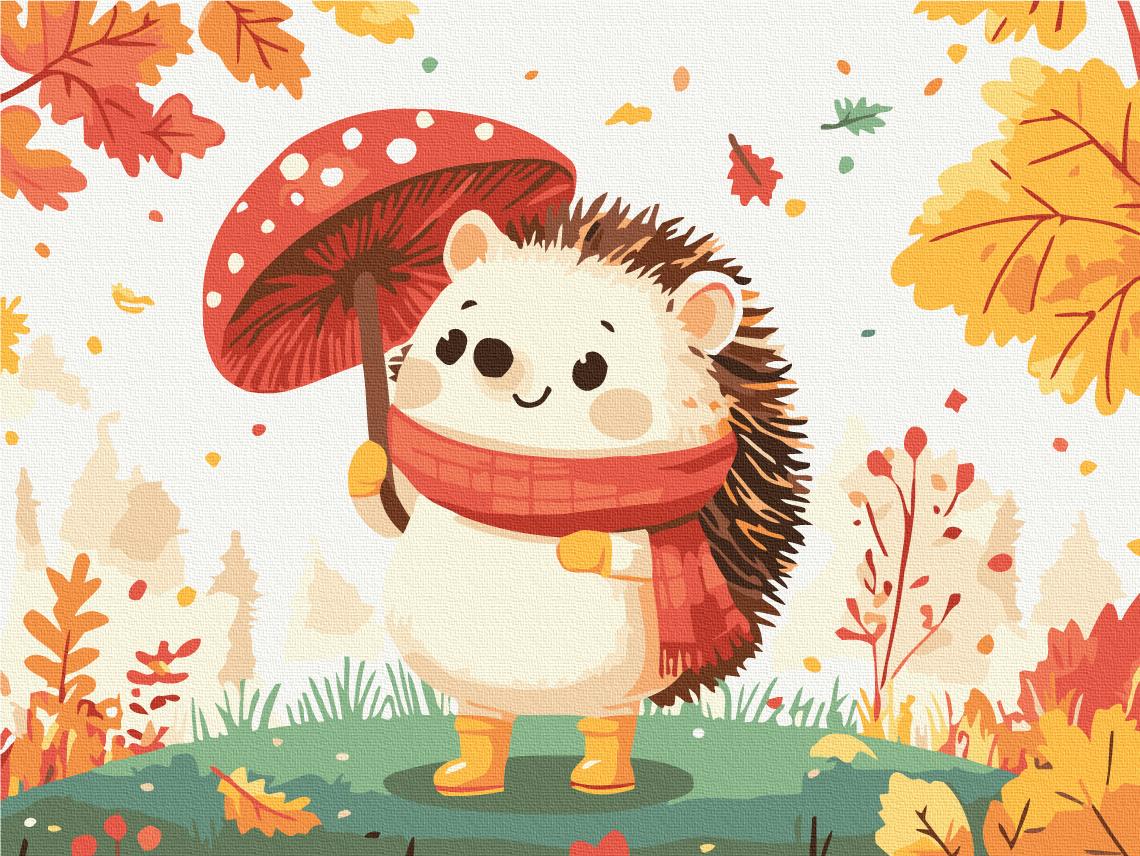 Картина по номерам Brushme Осенний ежик 30x40 см (KBS0171)