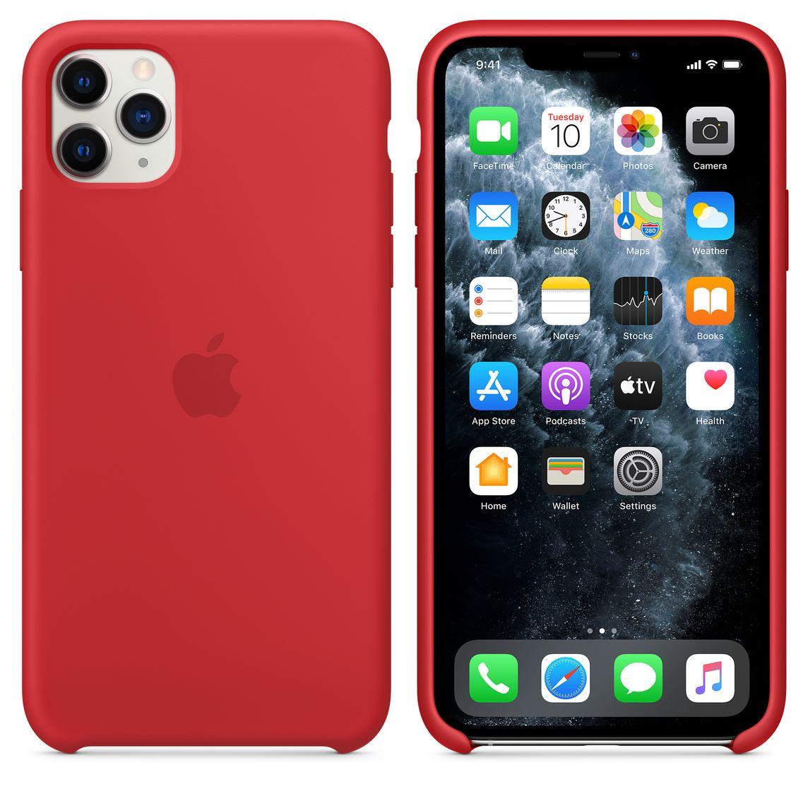 Силиконовый чехол накладка Apple Silicone Case for iPhone 11 Pro Max, Red (HC) - фото 3