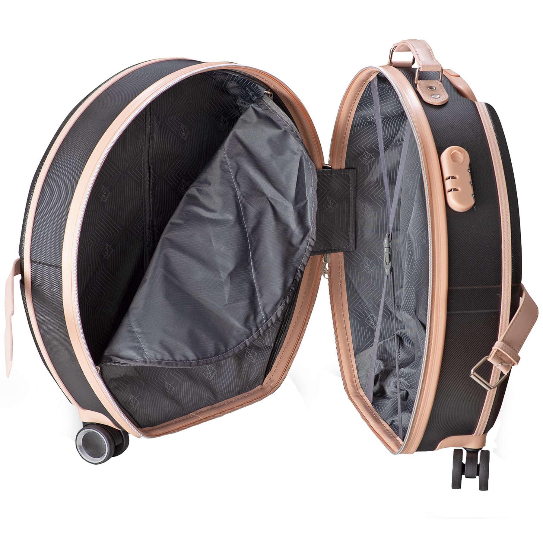 Чемодан малый ручная кладь SEMI LINE 20" ABS-Plastic S Black/Pink Cream (T5671-2) - фото 2 Чемодан малый ручная кладь SEMI LINE 20" ABS-Plastic S Black/Pink Cream (T5671-2) - фото 2