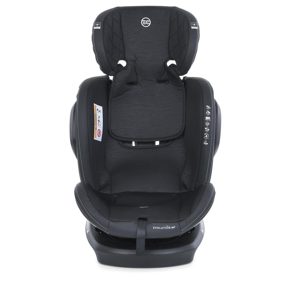 Автокресло детское ME 1045 EVOLUTION 2 0-36 кг 360° ISOFIX/Top Tether с поворотом полоска Черный (30330762) - фото 13