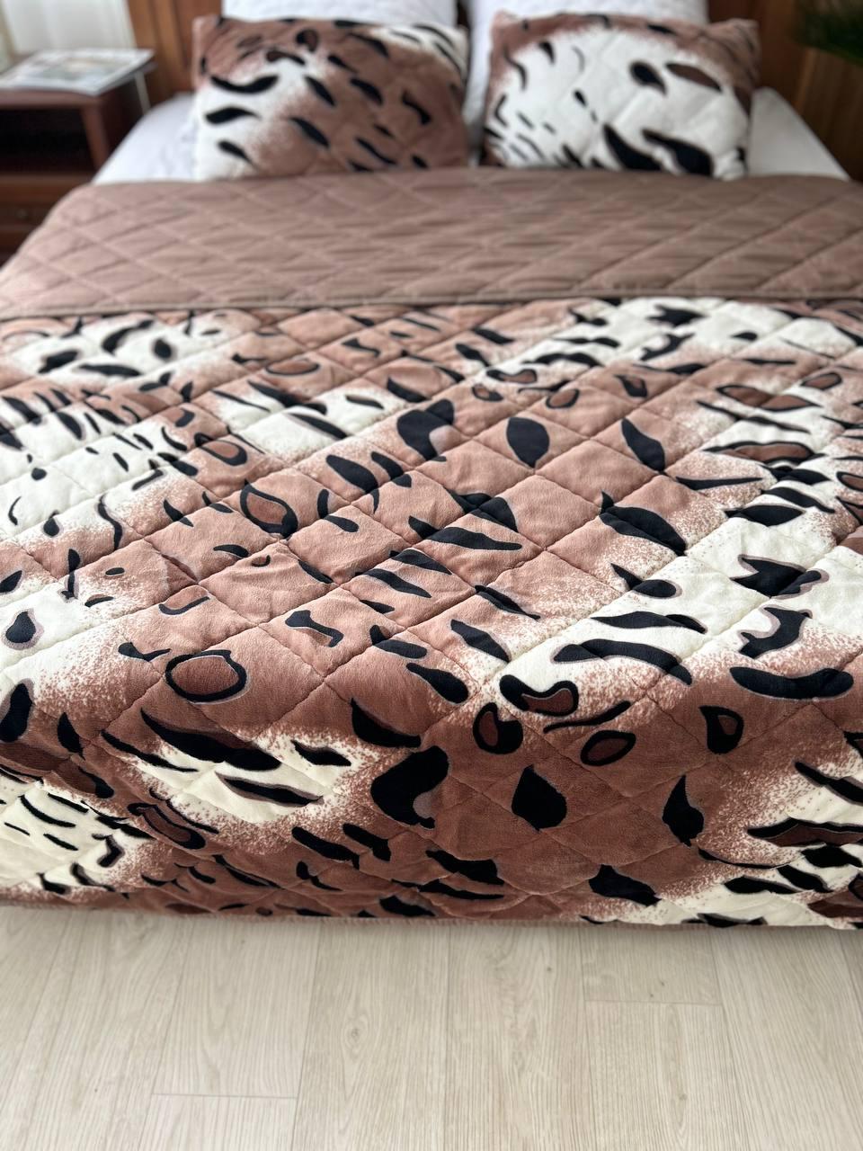 Покрывало стеганое 220х240 см Коричневый (Д-Мpled+poduska005-01) - фото 7