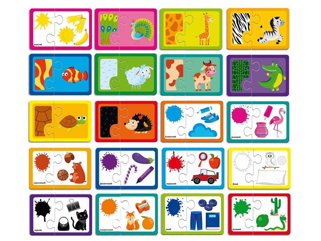 Пазлы Vladi Toys VT5003-02 Найди пару Цвета и окрас животных (4820234764051) - фото 3 Пазлы Vladi Toys VT5003-02 Найди пару Цвета и окрас животных (4820234764051) - фото 3