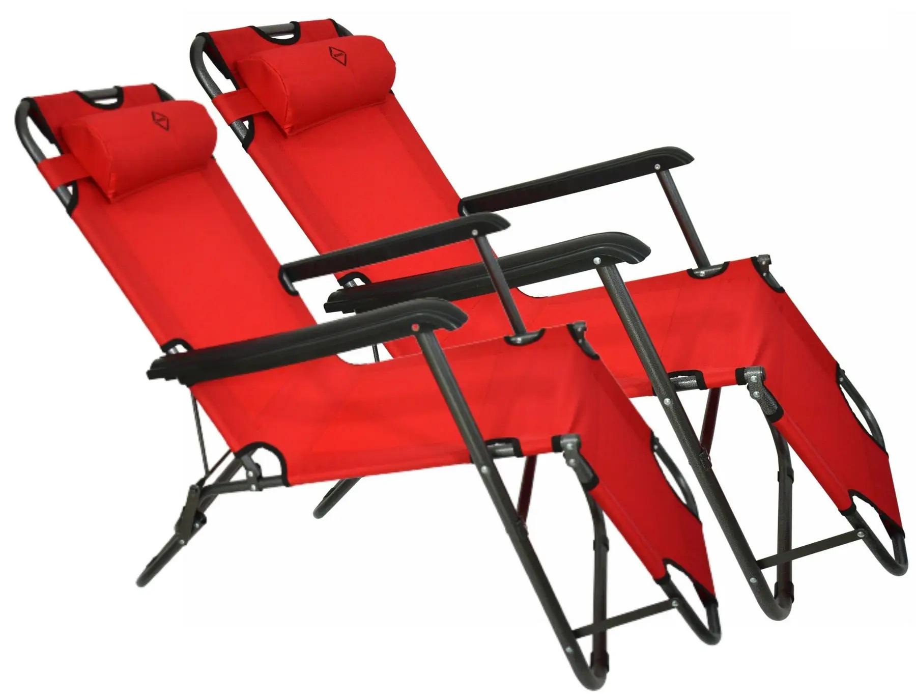 Комплект шезлонгов Bonro 153 см 2 шт Красный (70000204)