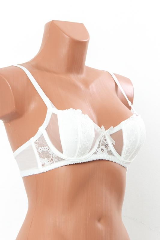 Бюстгальтер планж з мереживом та сіткою Носи Своє Чашка В 75B Білий (16001)