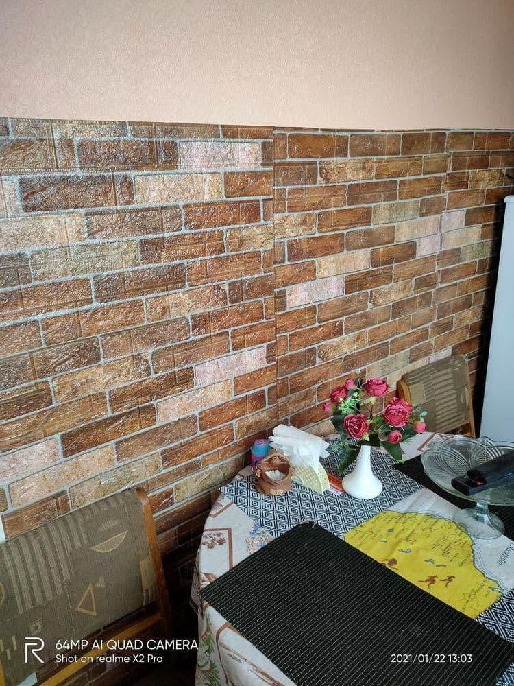 3D-панель самоклеюча Sticker Wall Коричнева цегла 700х770х5 мм (Панель-179) - фото 4 3D-панель самоклеюча Sticker Wall Коричнева цегла 700х770х5 мм (Панель-179) - фото 4
