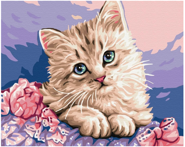Картина по номерам Brushme Синеглазый котенок 40х50 см (BS29696)
