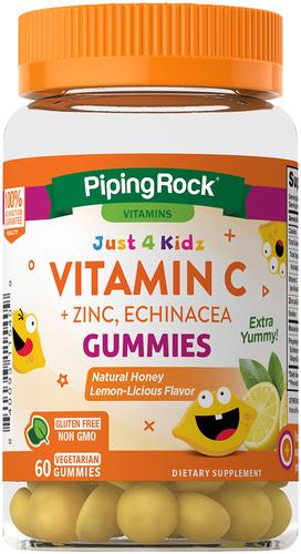 Витамин и цинк Kids Vitamin C Zinc Echinacea Honey Lemon 60 Vegetarian Gummies