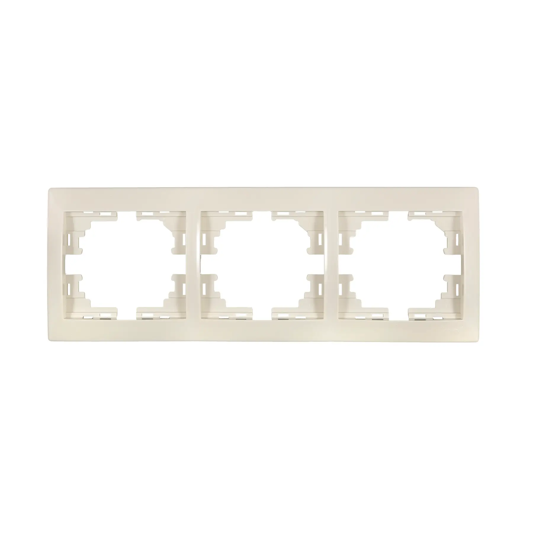 Рамка Lezard Mira 3-местная горизонтальная Кремовый