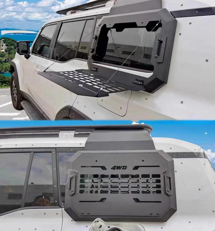 Откидная ступень GBT для Toyota Land Cruiser Prado 250 2023- рр. черный металл (148161)