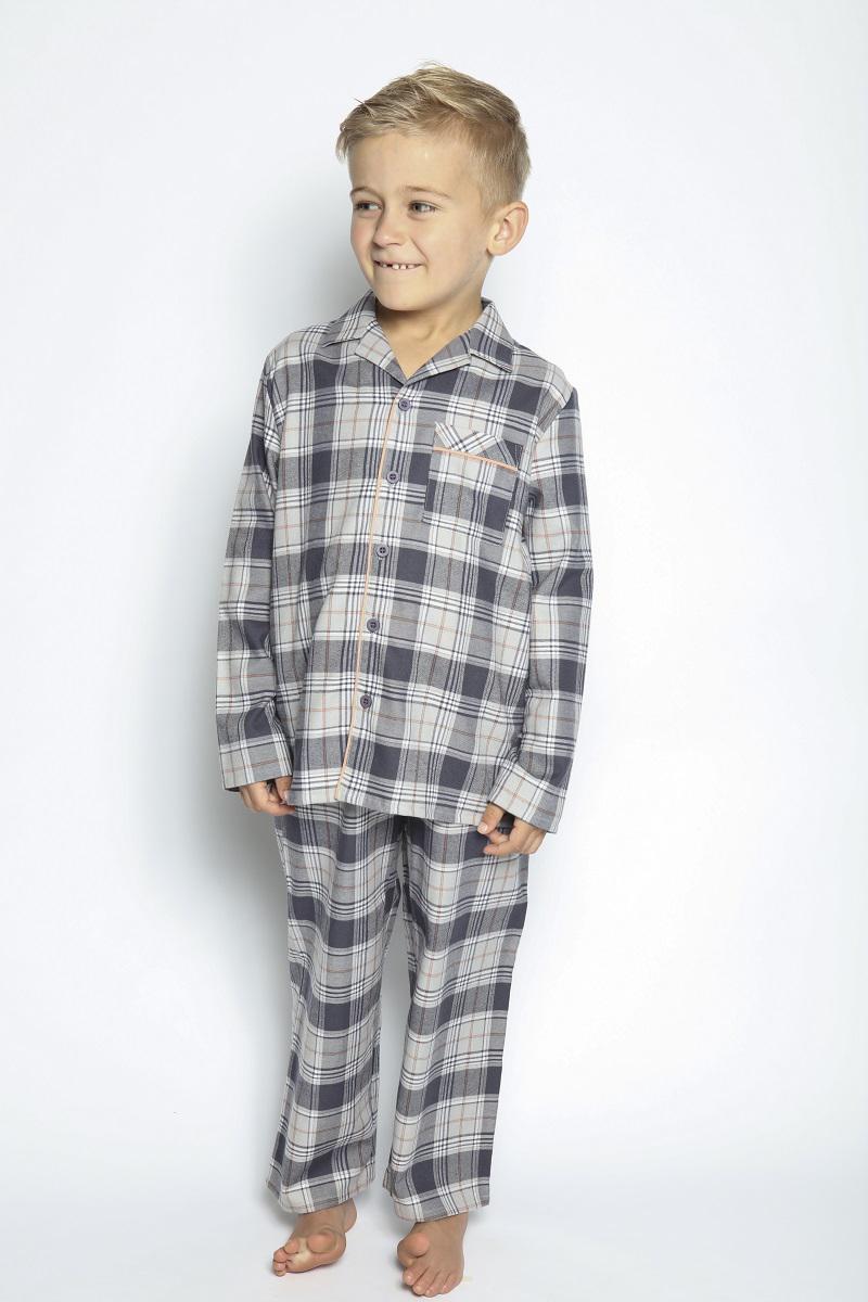 Пижама для мальчика CYBERJAMMIES Thomas 6532 4-5 лет 110 см в клетку Серый (ZIK0000025421)