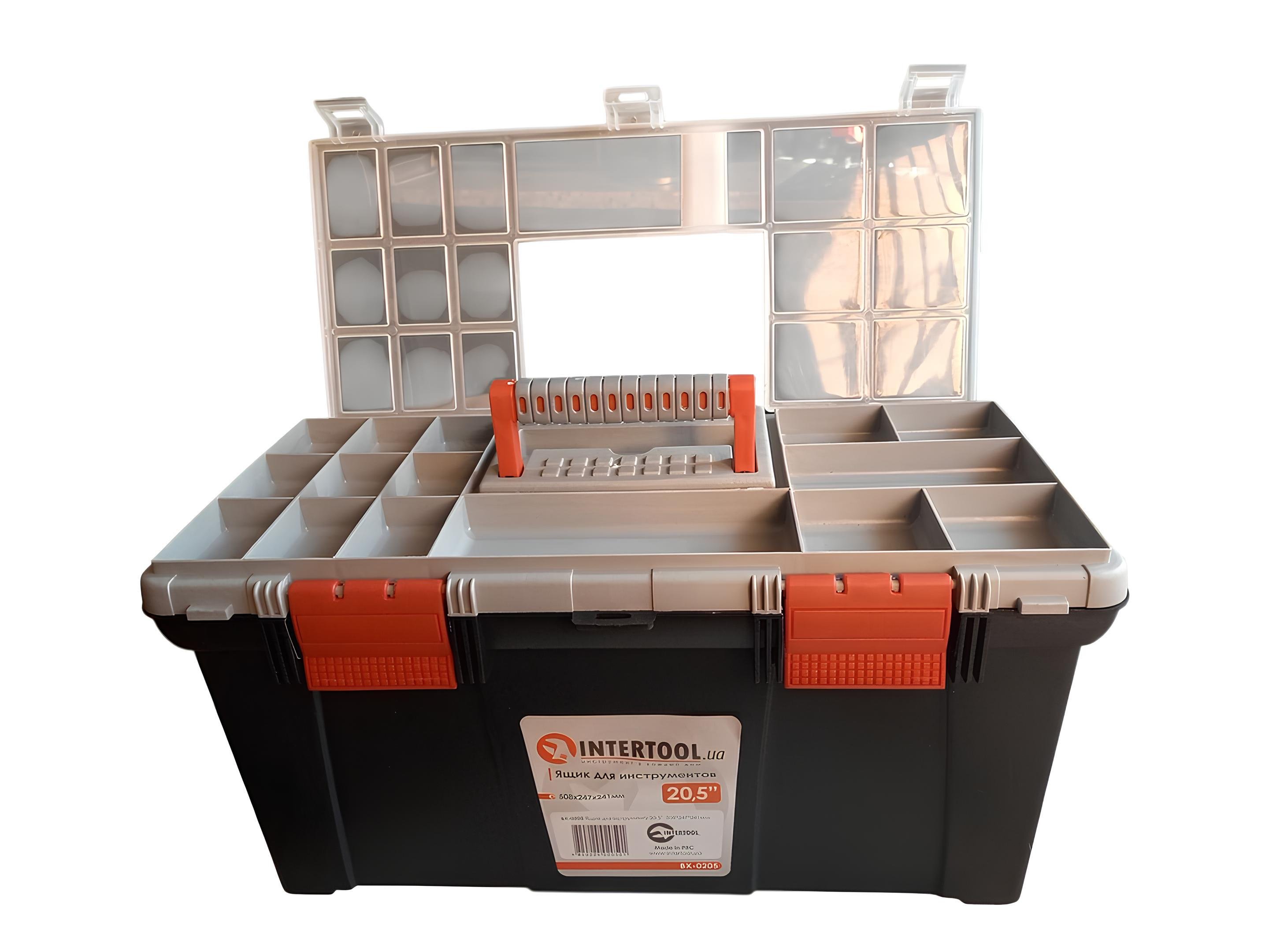 Ящик для инструментов Intertool BX-0205 20,5" 508х247х241 мм (26447217) - фото 2 Ящик для инструментов Intertool BX-0205 20,5" 508х247х241 мм (26447217) - фото 2