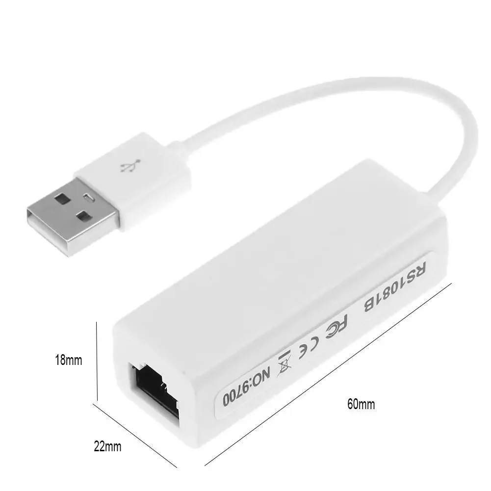 Адаптер сетевой переходник PIX-LINK USB LAN RD9700 сетевая карта White (16156) - фото 2