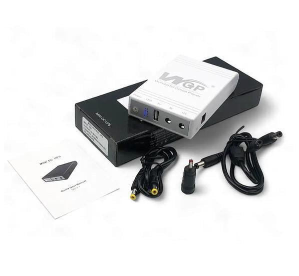 Безперебійник Mini DC UPS для роутера WGP-103 10400mAh 5v/9v/12v 1xUSB - фото 1