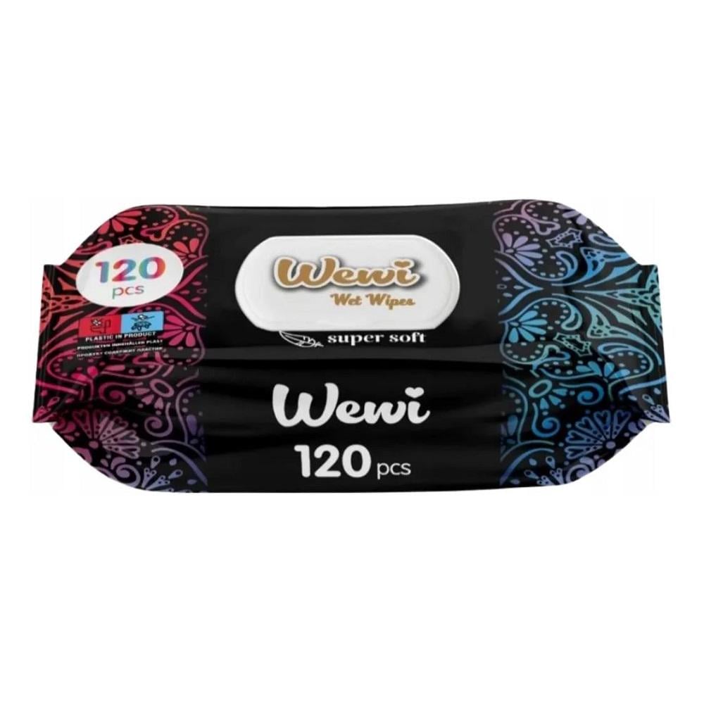 Салфетки влажные с антибактериальным эффектом WEWI Black 120 шт. (EG-1000393)