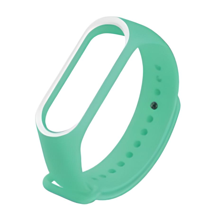 Ремешок для фитнес браслета Xiaomi Mi Band 3 4 Rim Mint/White