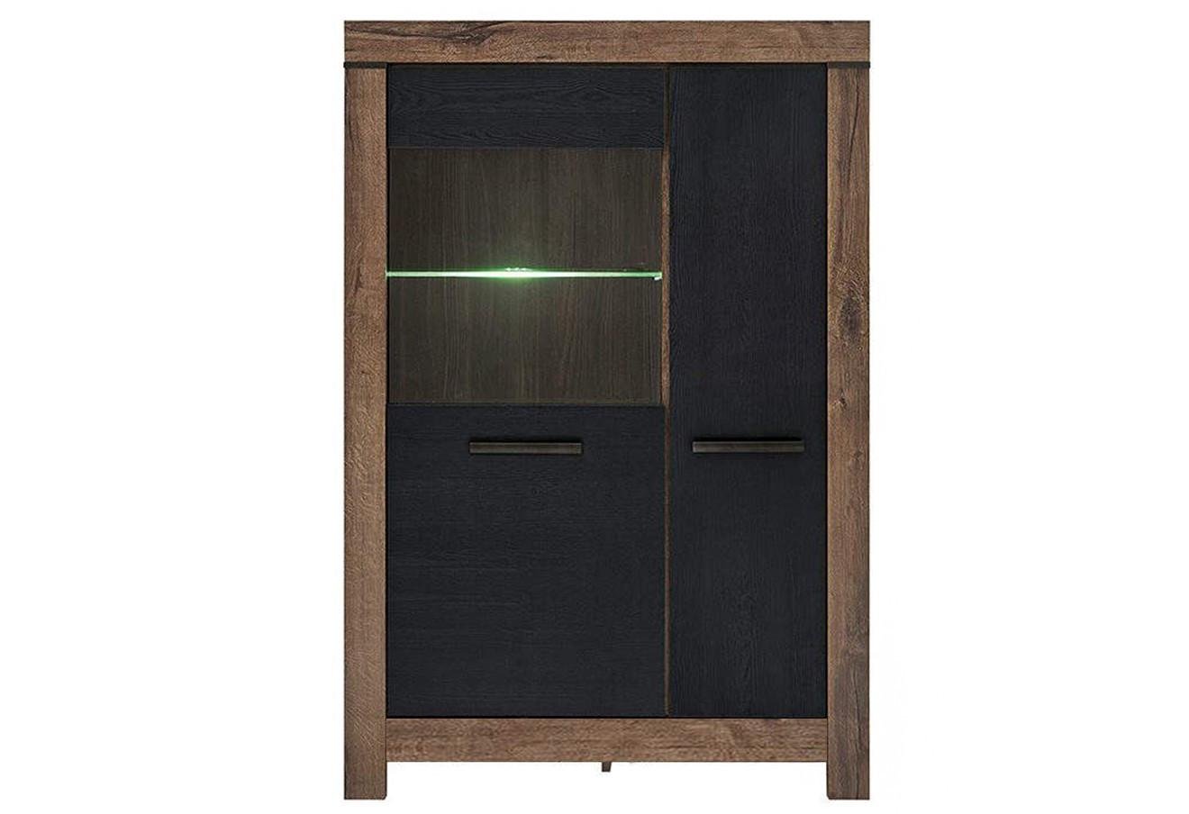 Шафа-вітрина Гербор Белен 100х39х148 Дуб ансберг темний/Дуб болотний коричневий (76898) Шафа-вітрина Гербор Белен 100х39х148 Дуб ансберг темний/Дуб болотний коричневий (76898)