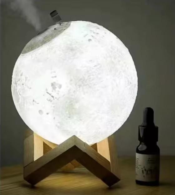 Зволожувач повітря-нічник RIAS Moon Lamp "Місяць" 13 см 6 кольорів 400mAh 880ml (3_05155) - фото 4