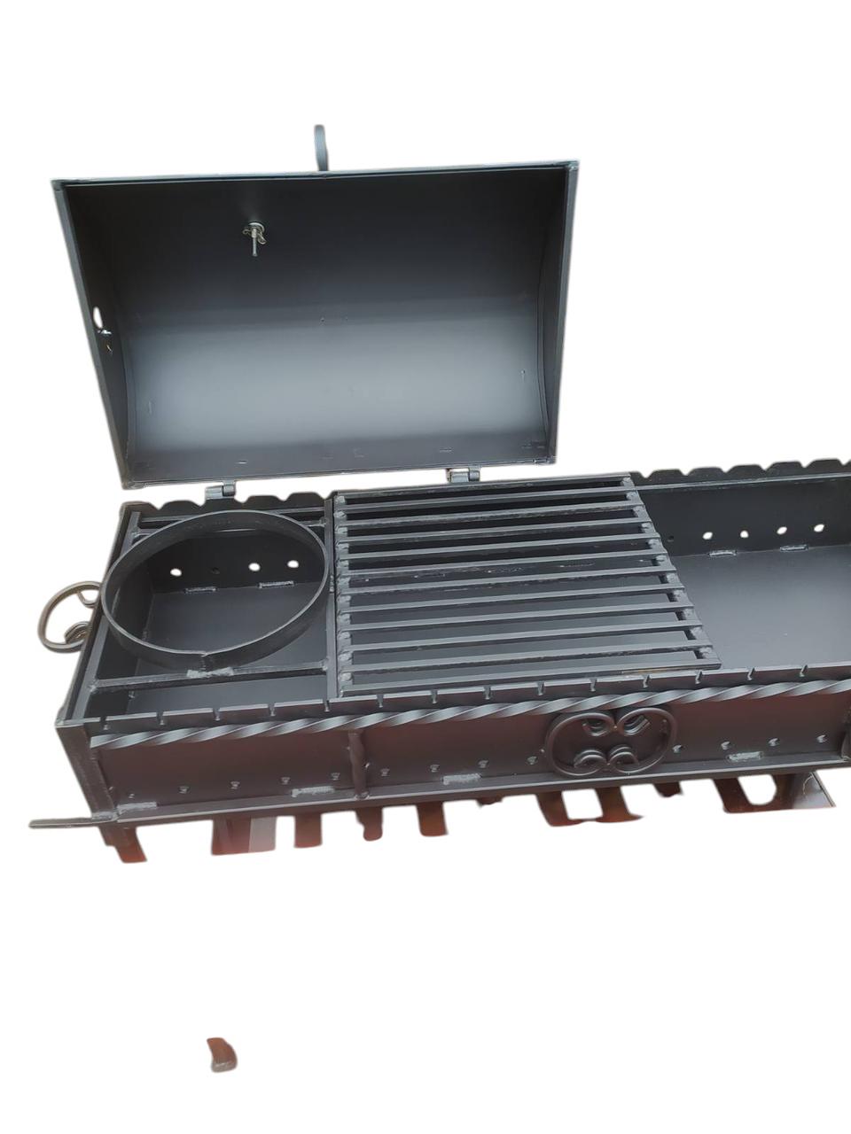 Гриль мангал на 20 шампурів сталь 4 мм 1 м (1785695504) - фото 2 Гриль мангал на 20 шампурів сталь 4 мм 1 м (1785695504) - фото 2