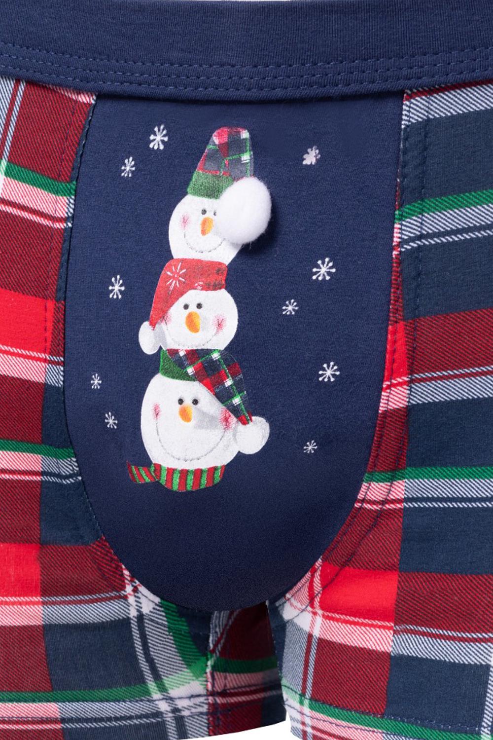 Трусы мужские новогодние Cornette 007/71 SNOWMAN 3 XL Темно-синий (00771XL) - фото 2