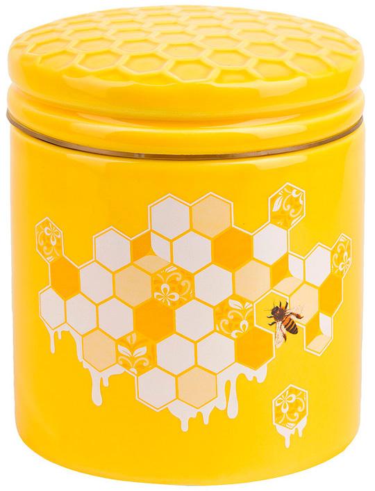 Банка керамическая Sweet Honey 480 мл для сыпучих продуктов Желтый (BD-DM795-HN)