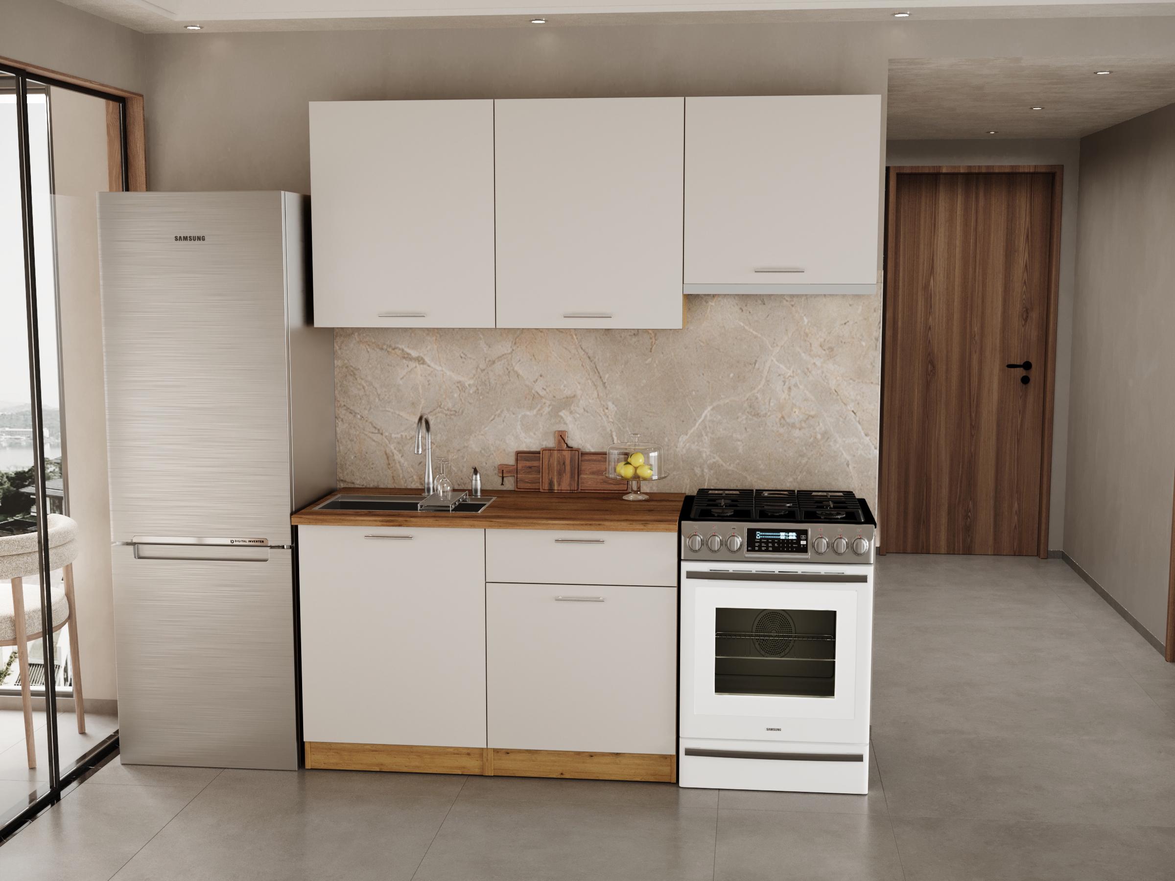 Кухня Win Мебель Клио со столешницей 1,8 м Дуб Артизан/Кашемир (27730467)