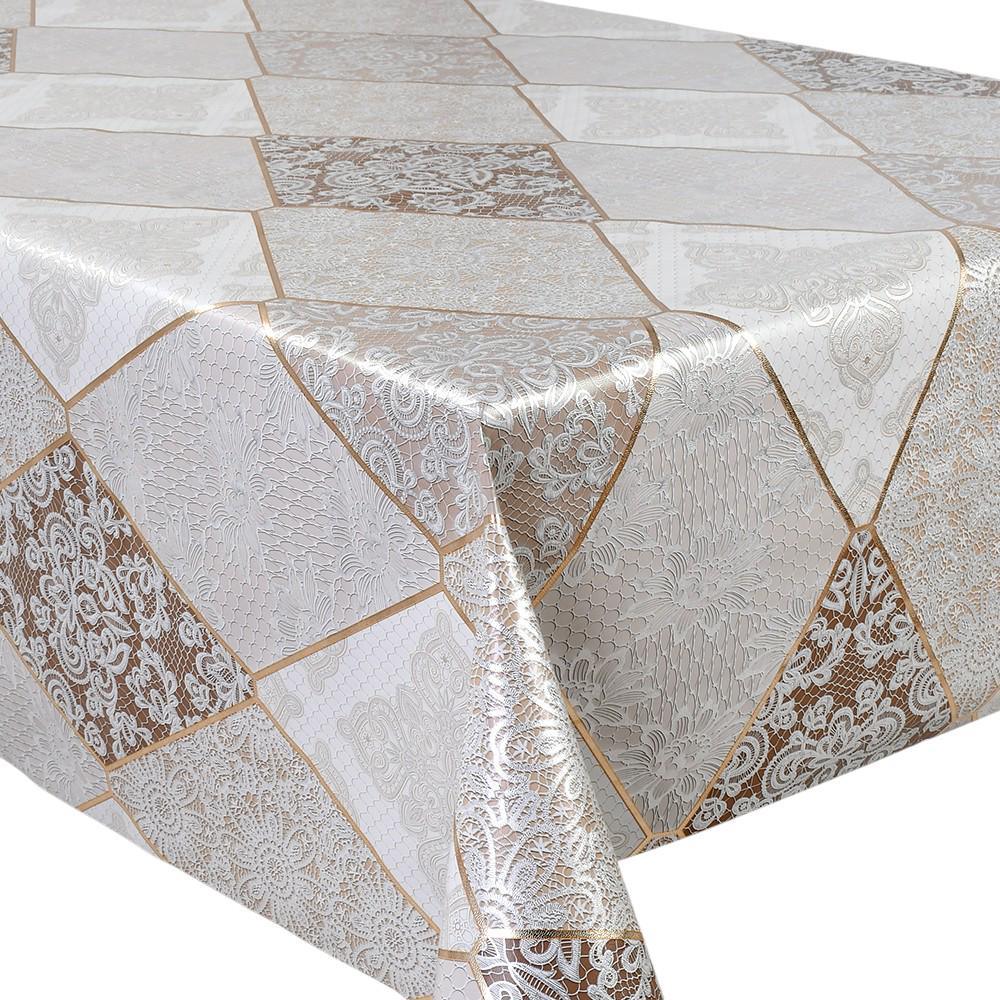 Клеенка на стол ПВХ Oda MA-5794N кожаная фактура на тканевой основе водонепроницаемая декоративная рулон 1,37×20 м Разноцветный (646176)