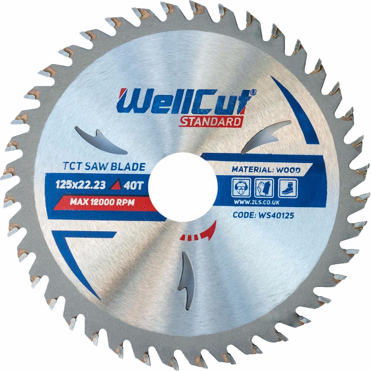 Диск пильный по дереву WellCut Standard 125х22.23 40 t