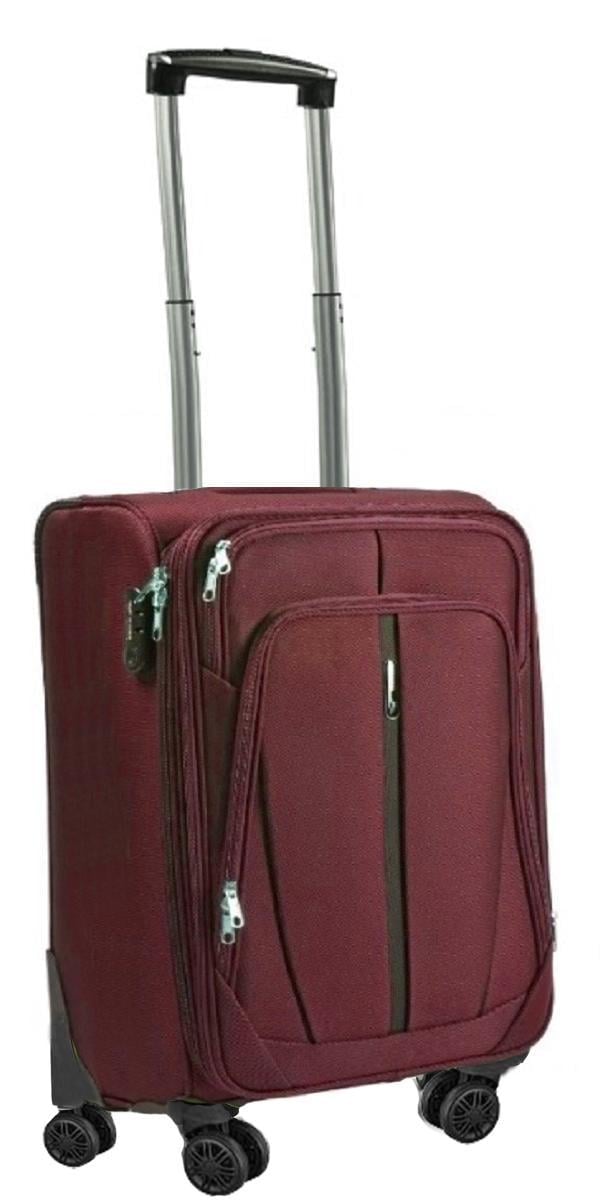 Валіза тканинна Wings 1706 мала 4 колеса Бордовий Vt00039