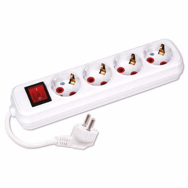 Подовжувач 4 гнізда з заземленням та вимикачем 3 м (32963331)
