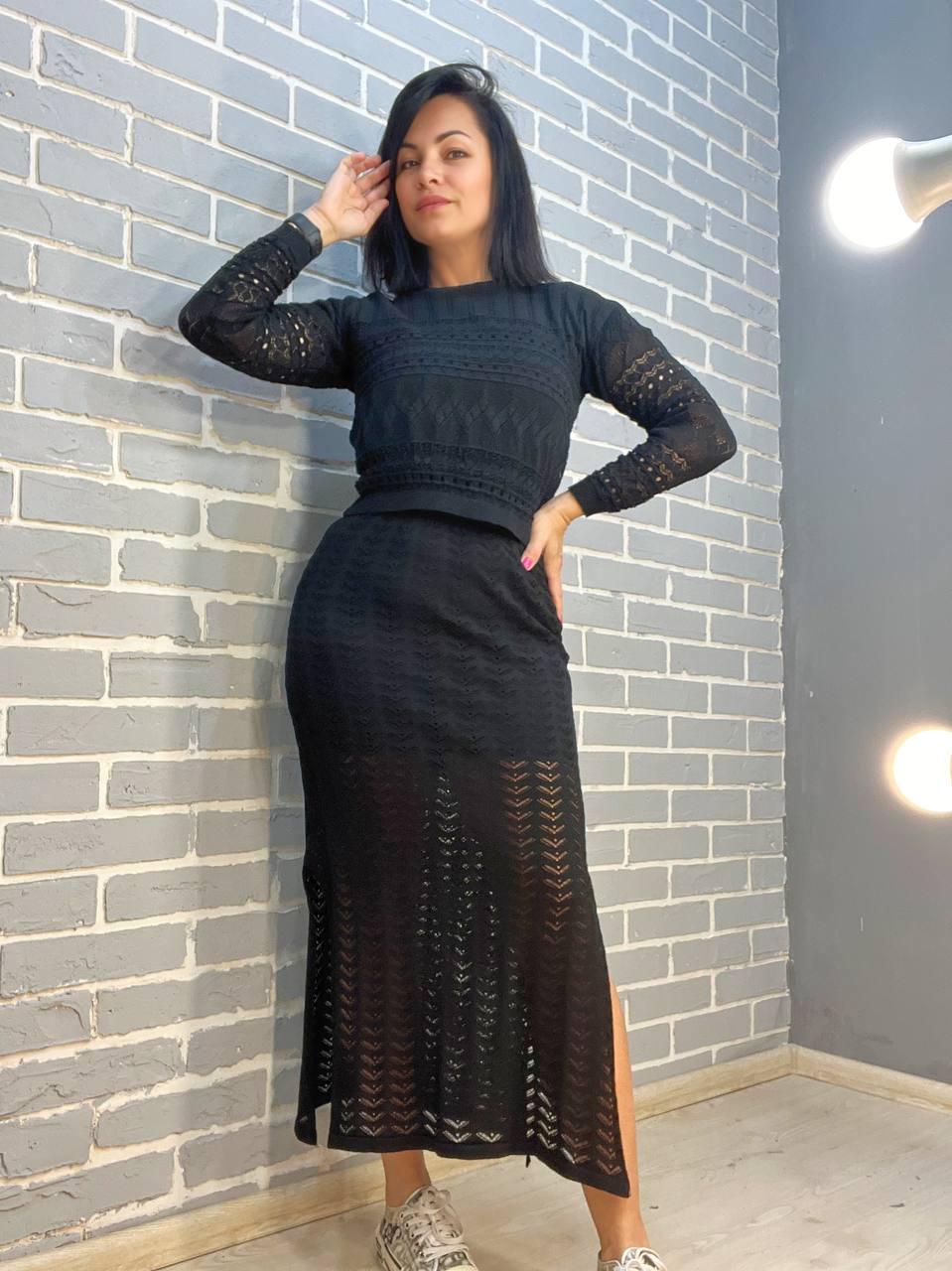 Костюм женский Mintas 2414-2416 юбка и реглан OS Черный (2057) - фото 7 Костюм женский Mintas 2414-2416 юбка и реглан OS Черный (2057) - фото 7