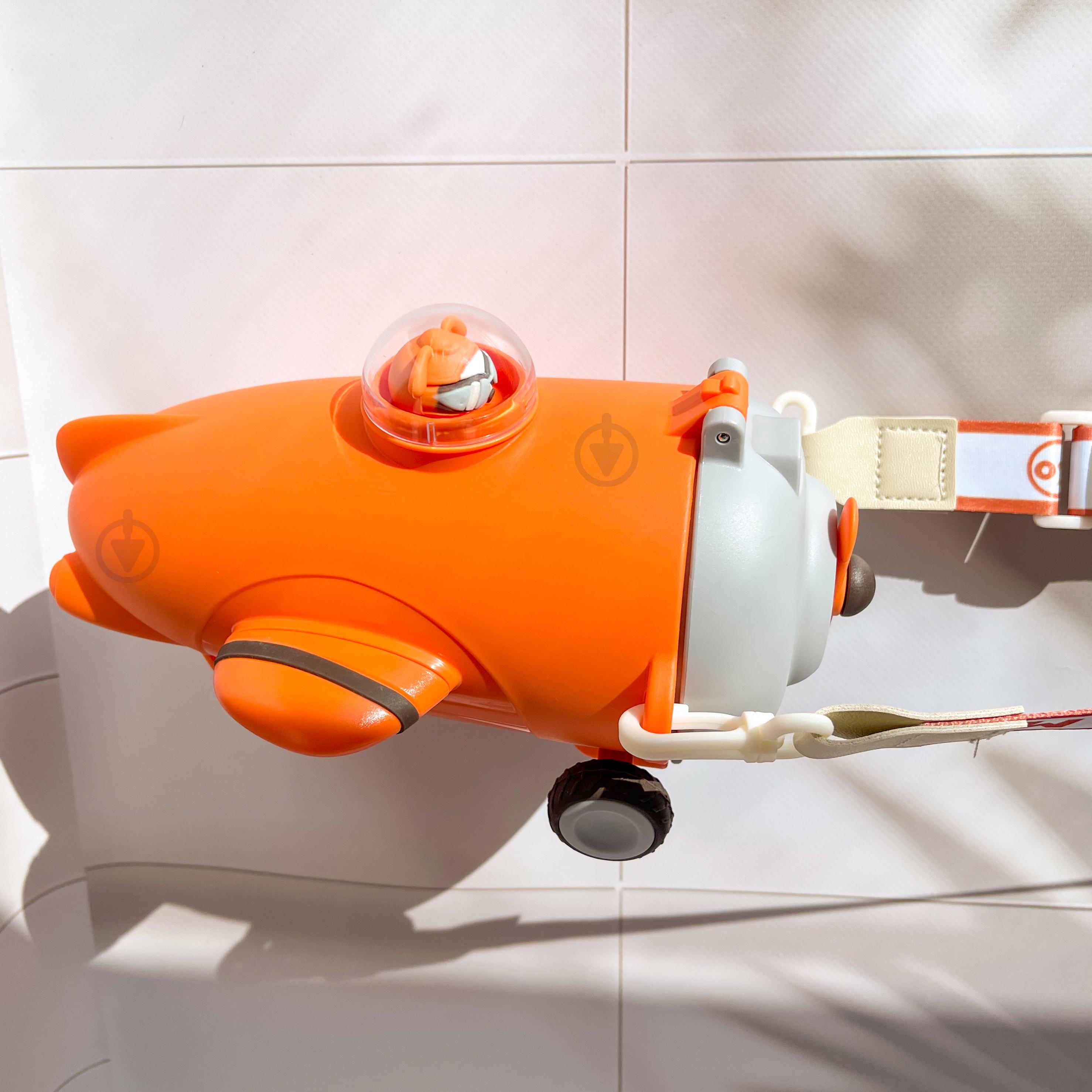 Бутылка для воды детская Ardesto Plane со шнурочком и наклейками 550 мл Оранжевый - фото 5