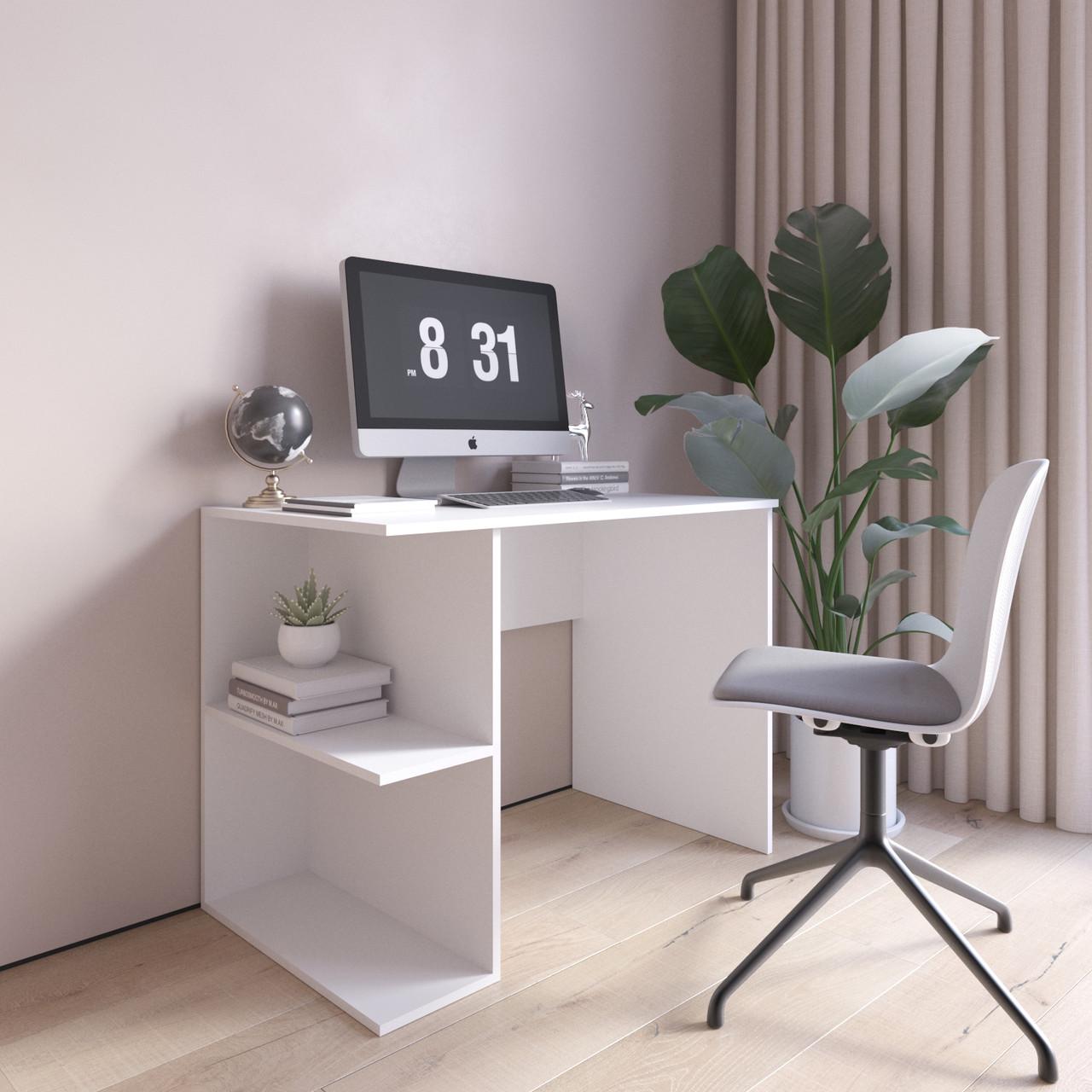 Стіл комп’ютерний Вайс D-7 1000х600х755 мм Білий (30411353)