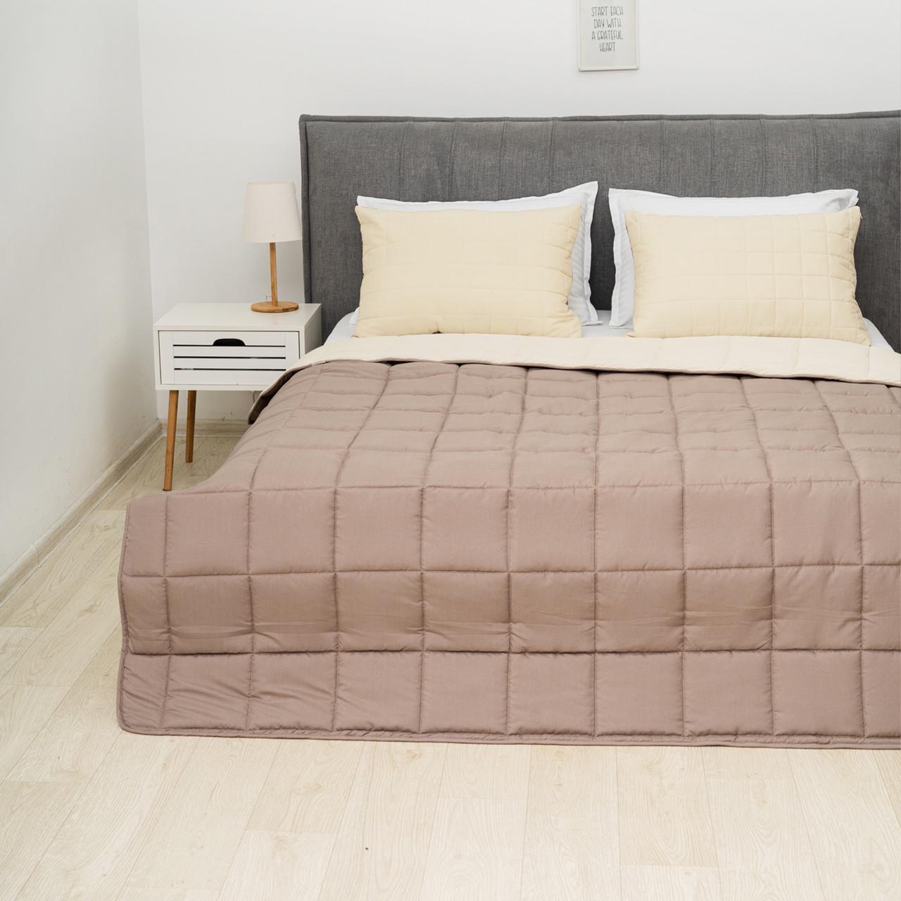 Одеяло Viluta Дуэт облегченное 170x205 см двуспальное Шоколадный/Ваниль (26433942) - фото 2