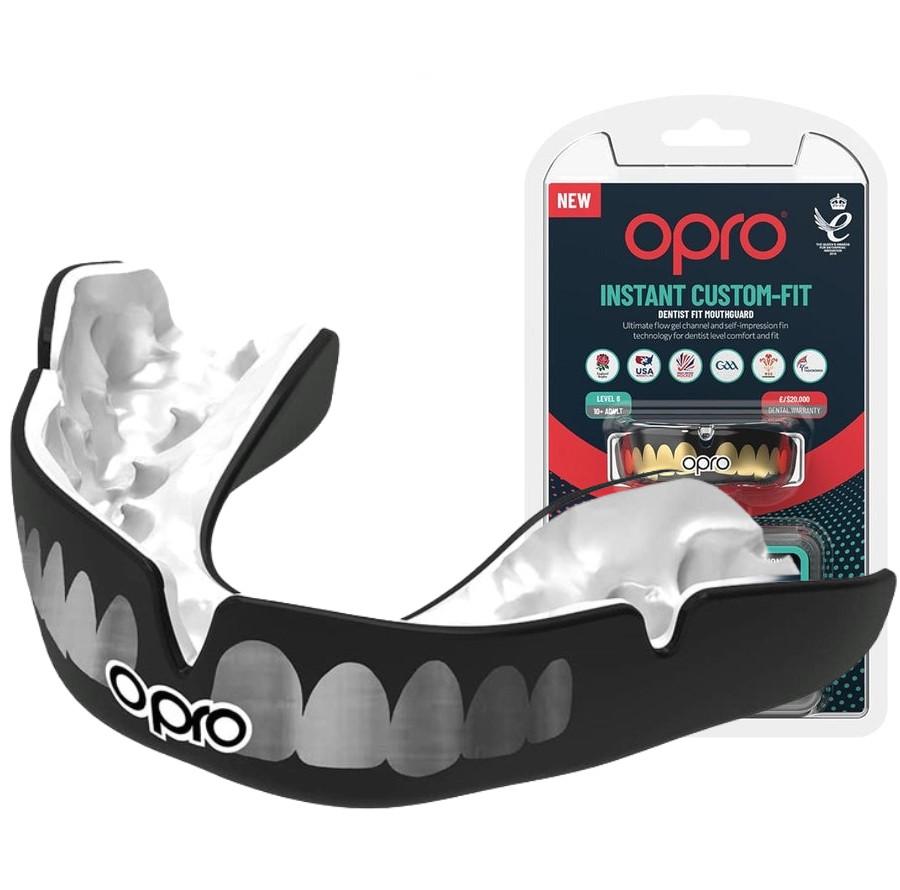 Капа OPRO Instant TEETH доросла вік 11+ Black/Silver (Instant Teeth Silver)