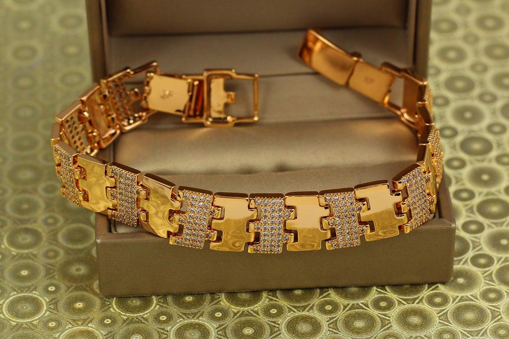 Браслет Xuping Jewelry Шестерня времени 17,5 см 13 мм Золотистый (32899070)