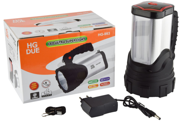Фонарь ручной LED и HG-993 на аккумулятор лазерные светодиоды 6000 mAh 450 W (HG 993) Фонарь ручной LED и HG-993 на аккумулятор лазерные светодиоды 6000 mAh 450 W (HG 993)