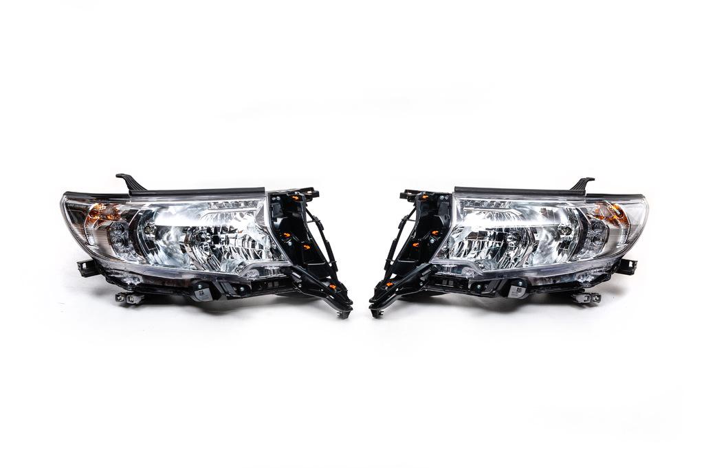 Передняя оптика рефлекторная Оригинал 1234 Upgrade для Toyota Land Cruiser Prado 150 разные материалы